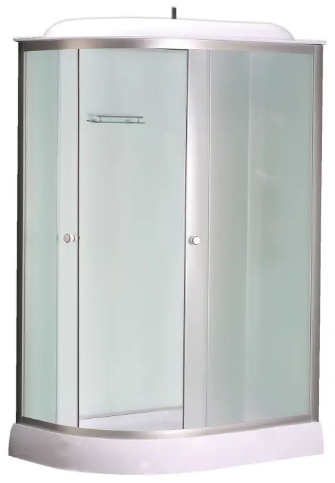 Душевая кабина LORANTO 120х80х215 с низким поддоном 13 см, белое закаленное стекло 4 мм, профиль хром (CS-66121R F 120)