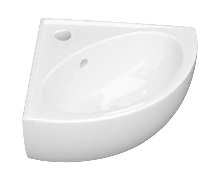 Раковина угловая Керамин Лаго 55 555х430х120 подвесная, крепление в комплекте, белый (CS00087558)