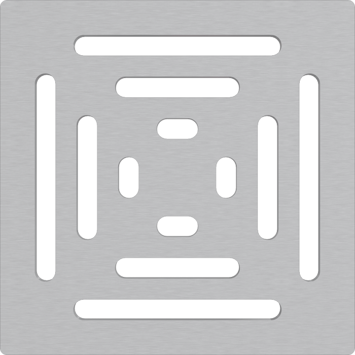 Решетка душевого трапа Alcadrain дизайнерская, из нержавеющей стали 102×102 мм (MPV012)