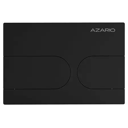 Кнопка смыва AZARIO NEW-TS механическая, двойной смыв, овальные кнопки, нержавеющая сталь 304, черный (AZ-SS-001-B)