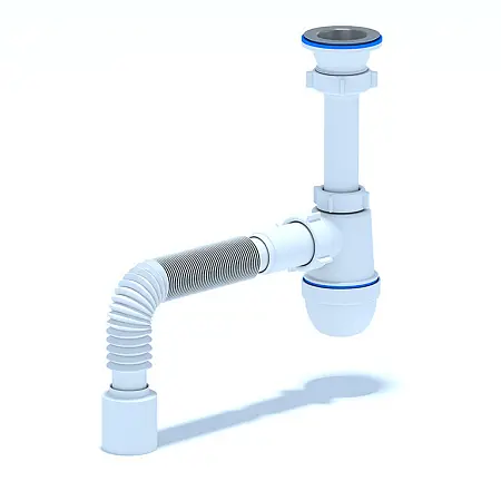 Сифон для раковины Ани Пласт 1 1/2"*40 с гибкой трубой 40*50 (C0110)