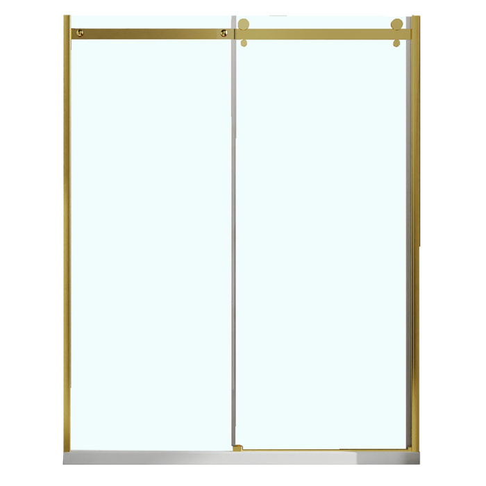 Душевая дверь Azario BERN 1500х1950, прозрачное стекло 6 мм, профиль брашированное золото (AZ-733-150-BGL-CL)