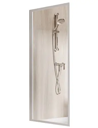 Неподвижная душевая стенка Ravak Supernova PSS-90, профиль белый, цвет стекла "Водная зябь"