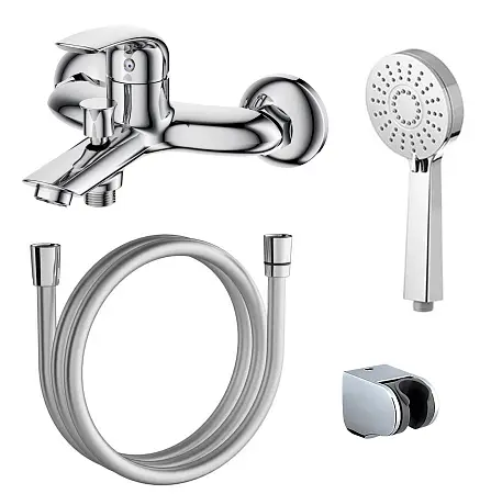 Смеситель для ванны AZARIO SINTRA с ручным душем, керамический картридж, хром (AZ-WKF238042C)