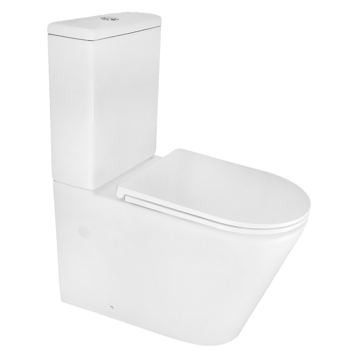 Унитаз-компакт Azario MIZEN 360х660х800 напольный, безободковый, смыв "Скрытое Торнадо", с быстросъемным сиденьем "Микролифт" (AZ-8300)