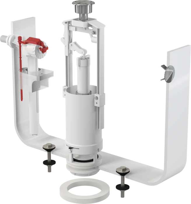 Сливная арматура Alcadrain со стоп кнопкой (одинарной), боковая подводка (SA2000 3/8" CHROM)
