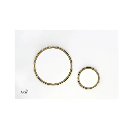 Кнопка смыва Alcadrain, белый/золото (M775)