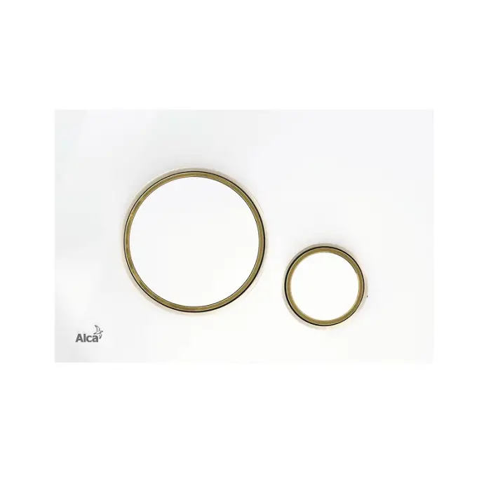 Кнопка смыва Alcadrain, белый/золото (M775)