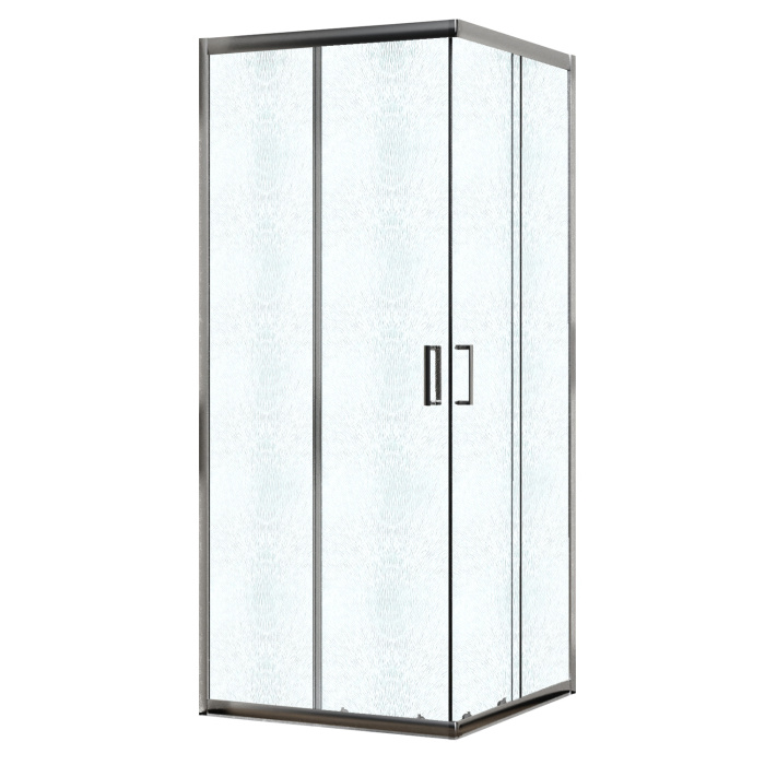Душевое ограждение Azario PARIS 1000х1000х1950 стекло "Шиншилла" 5 мм, профиль хром (AZ-R06-100-CH-CHC)