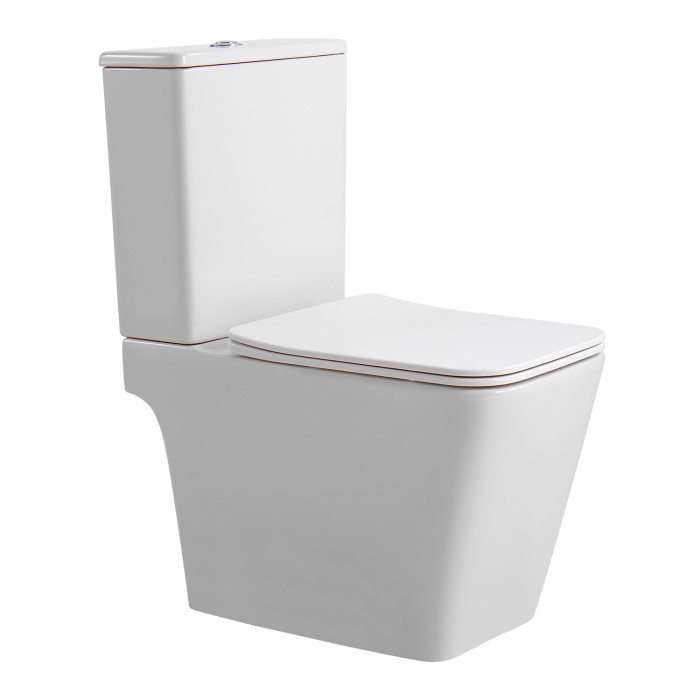 Унитаз напольный с бачком безободковый с быстросъемным сиденьем микролифт Azario Бризо AZ-2905T