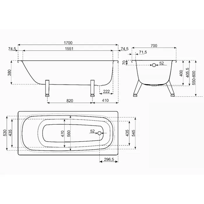 RV-170 схема с размерами