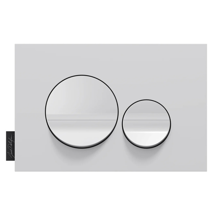 Клавиша смыва  Jacob Delafon пластик, цвет матовый белый, глянцевый белый (E20859-00-MWH)