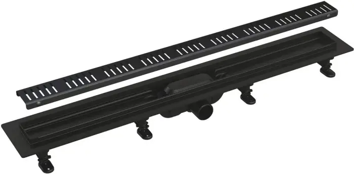 Душевой лоток Alcadrain Simple с черной матовой решеткой (APZ10BLACK-750M)