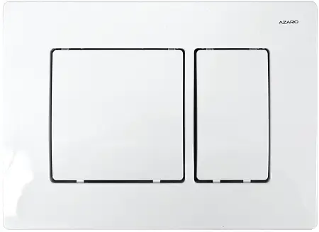 Кнопка смыва Azario двойная, белый (AZ-8200-0032)