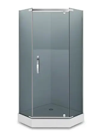 Душевое ограждение Loranto NEO 90x90x200 серое закаленное стекло 8 мм, Easy clean, профиль серебро, без поддона (CS-22112)  Душевое ограждение Loranto NEO 90x90x200 серое закаленное стекло 8 мм, Easy clean, профиль серебро, без поддона (CS-22112)