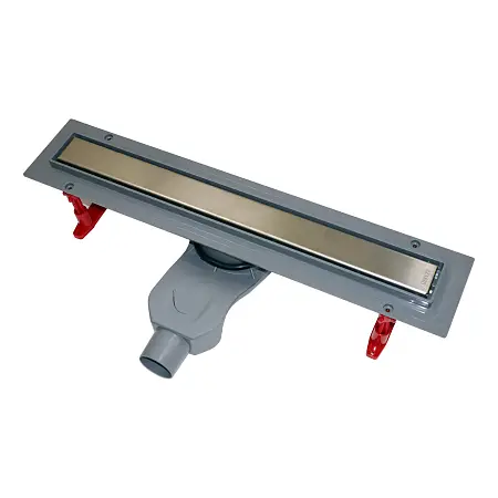 Душевой лоток AZARIO 550 мм с решеткой под плитку (двухсторонняя решетка), выход 50мм, хром матовый (AZ1105-00155)