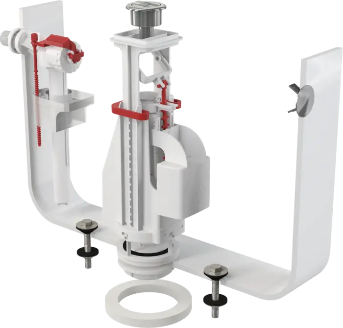 Выпускной комплект Alcadrain с двойной кнопкой и боковой пластмассовой подводкой (SA08A 1/2" CHROM)