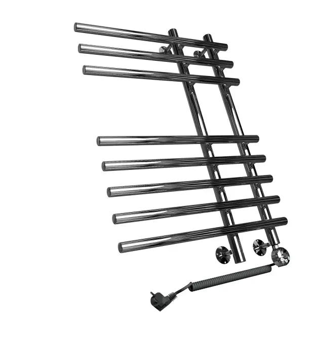 Полотенцесушитель электрический ДВИН L Primo Electro лесенка 80/15 полн.ширина 55 см.,ТЭН справа, полированный (4627085907756)