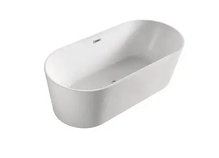 Ванна акриловая Azario BRISTOL 1800х800х600, свободностоящая, в комплекте с сифоном и металлической рамой (BRI18080)