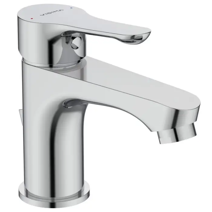 Смеситель для раковины Vidima Wave,с системой облегченного монтажа EasyFix, без донного клапана, однорычажный, хром (BA413AA)