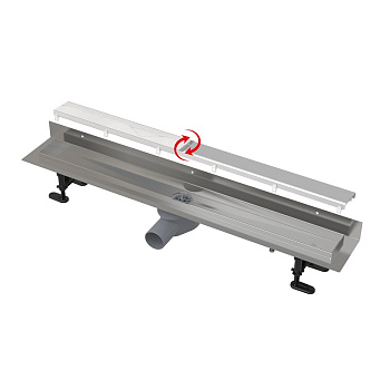 Душевой лоток Alcadrain с двухсторонней решеткой DOUBLE (APZ23-DOUBLE9-750)