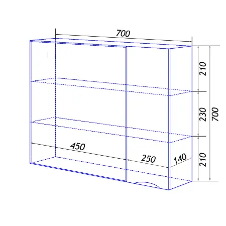 Зеркало Santorini 70 прав_схема