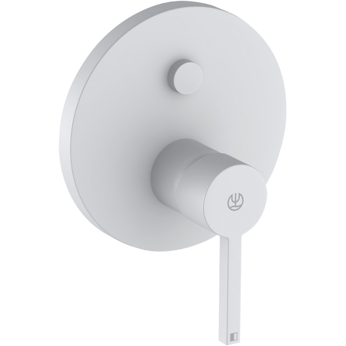 Смеситель для душа Kludi Nova Fonte Puristic внешняя часть, керамический картридж, белый матовый (206595315)