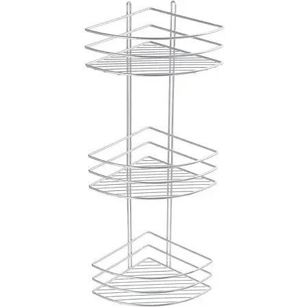 Полка корзина Fixsen угловая, трехэтажная, хром (FX-710-3)