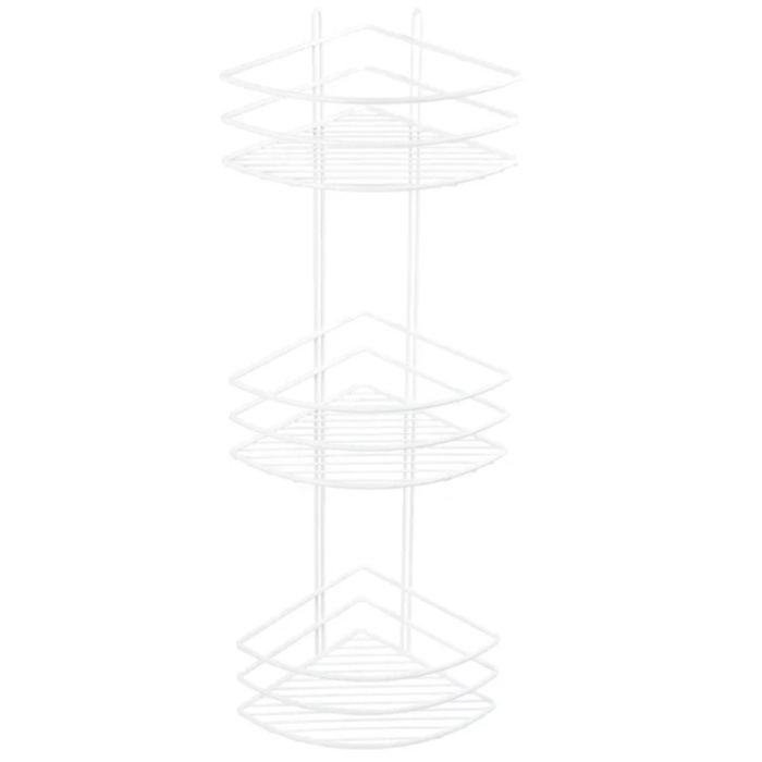 Полка корзина Fixsen трехэтажная, угловая, белая (FX-710W-3)
