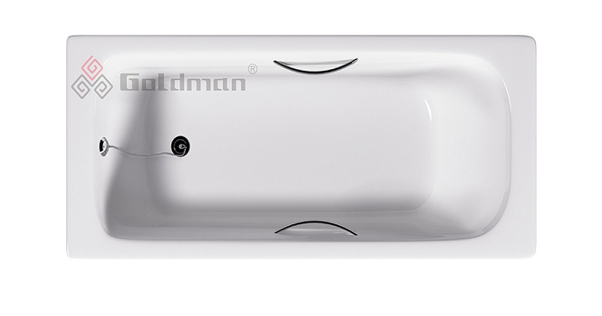 Чугунная ванна с ручками Goldman Maxima прямоугольная 200х85 см (Китай ...