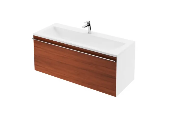 Тумба под умывальник SD 1000 Clear белая/вишня