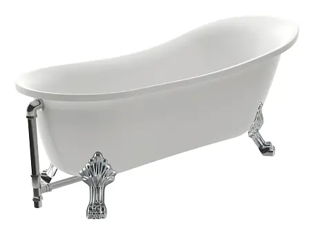 Ванна акриловая AZARIO CARDIFF 1700x760x800 свободностоящая, в комплекте с сифоном и металлическими ножками (CAR17076) Ванна акриловая AZARIO CARDIFF 1700x760x800 свободностоящая, в комплекте с сифоном и металлическими ножками (CAR17076)
