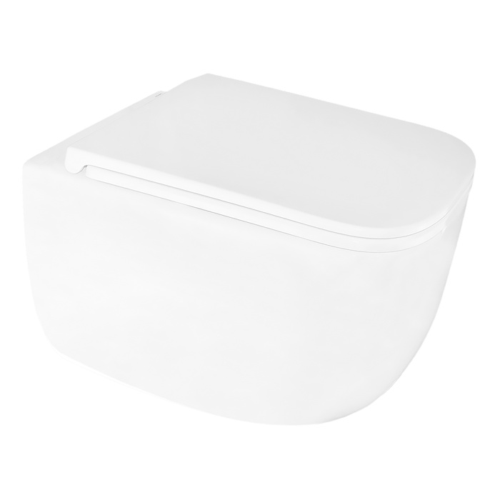 Унитаз подвесной Azario FOTE 340х480х350 безободковый, слив "Скрытое Торнадо", с быстросъемным сиденьем микролифт (AZ-116-UQ3)