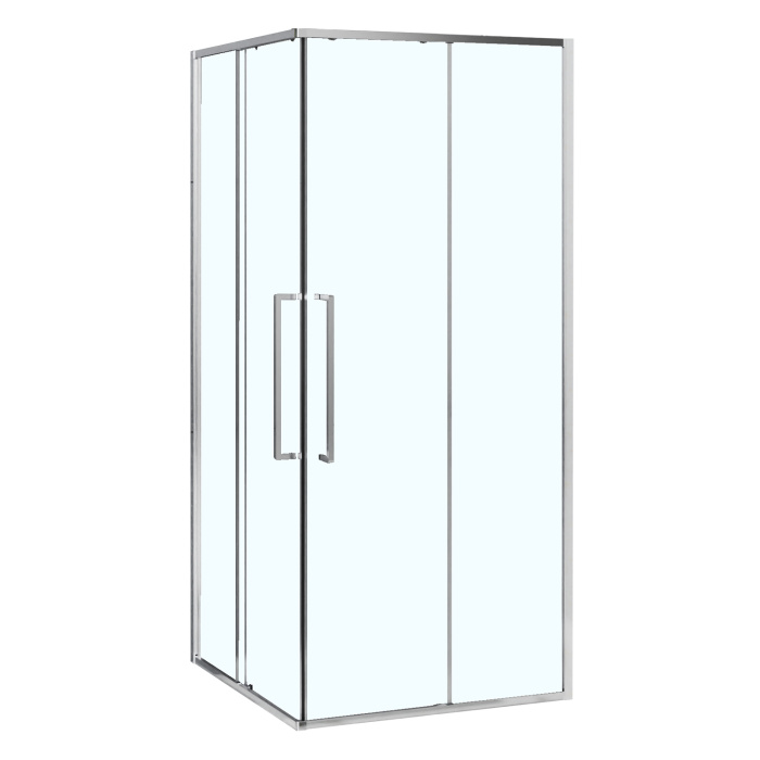 Душевое ограждение Azario SHANGHAI 1000х1000х1950 прозрачное стекло 6 мм, профиль хром (AZ-R43-100-CH-CL)