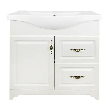 Комплект Тумба Loranto Janet 80 800х455х840 напольная, с раковиной Basic 80 ольха (CS00089897)