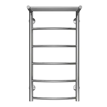 Полотенцесушитель водяной AZARIO VERONA 400/800 с полкой, 5 секций, нижнее/диагональное подключение, 1/2", хром (AZ04148P)