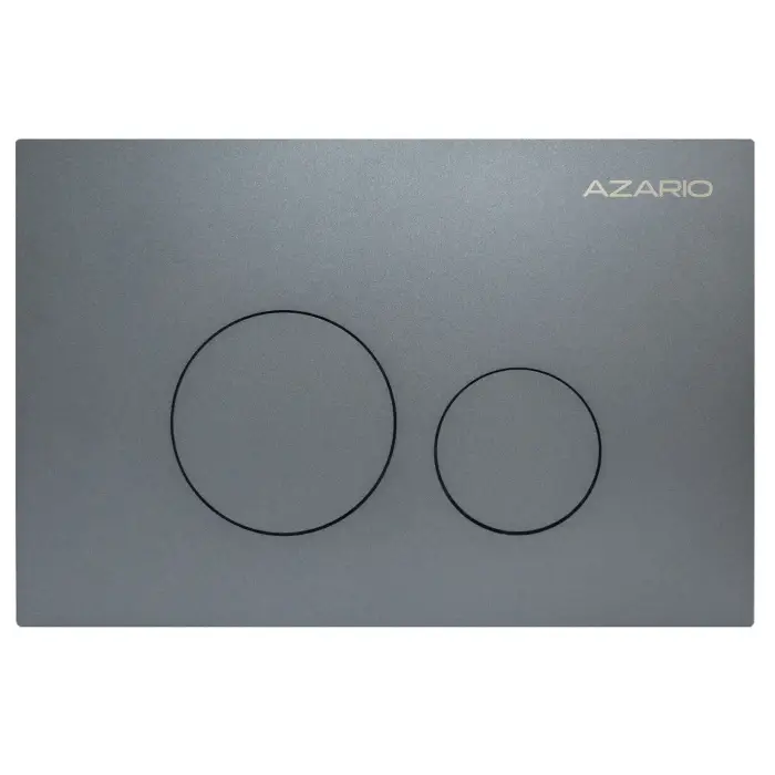 Кнопка смыва AZARIO NEW-TS механическая, двойной смыв, круглые кнопки, нержавеющая сталь 304, серый (AZ-SS-002-GG)