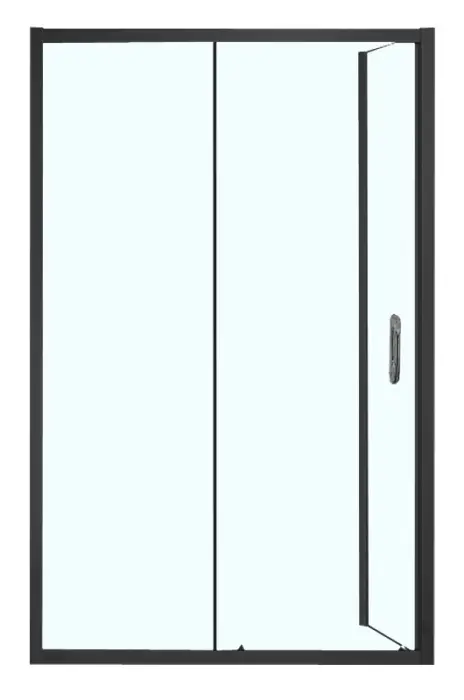 Душевое ограждение AZARIO 1200х800х2000, БЕЗ ПОДДОНА, прозрачное стекло 6 мм, открывание налево, цвет профиля черный (AZ-ND1131-L 1200 BLACK)