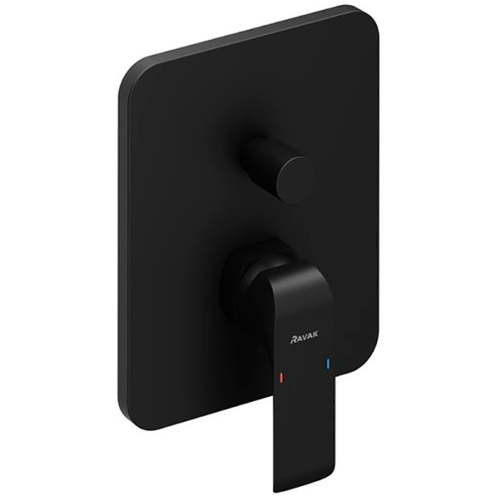 Смеситель для душа Ravak Flat FL 065.20 внешняя часть, керамический картридж, черный матовый (X070179)