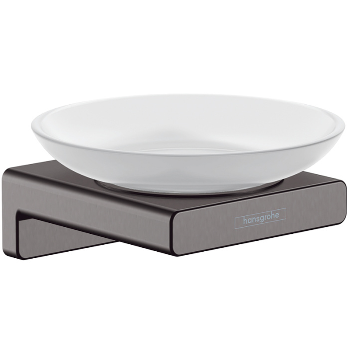 Мыльница Hansgrohe AddStoris шлифованный черный хром (41746340) Мыльница Hansgrohe AddStoris шлифованный черный хром (41746340)