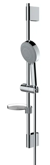 Душевой гарнитур Bossini DINAMICA/3: ручной душ 3 режима, душевая штанга, мыльница, шланг Cromolux 200 см, хром (DE60202.030)