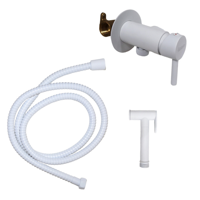 Гигиенический душ Loranto со смесителем, однорычажный, белый (LR80544000)