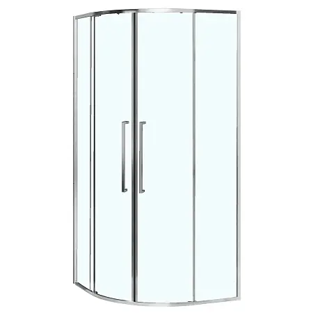 Душевое ограждение Azario SHANGHAI 900х900х1950 четверть круга, прозрачное стекло 6 мм, профиль хром (AZ-S43-90-CH-CL)