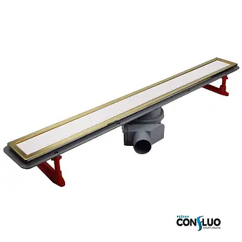 Душевой лоток Pestan Confluo Premium Line White Glass Gold 300, с грязеуловителем, 12*30 см, матовый хром/золото (13100119) Душевой лоток Pestan Confluo Premium Line White Glass Gold 300, с грязеуловителем, 12*30 см, матовый хром/золото (13100119)