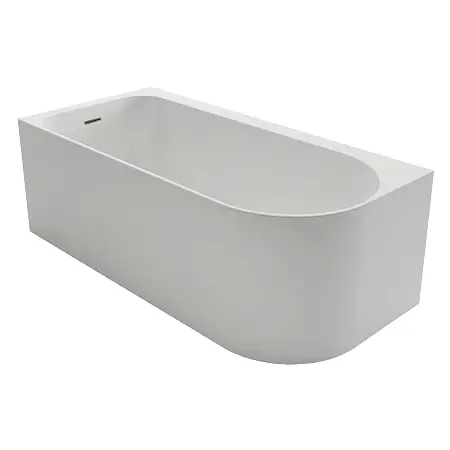 Ванна акриловая Azario LUTON 1700x800x580 пристенная, в комплекте с сифоном и металлической рамой, левая, белая (LUT17080 L)