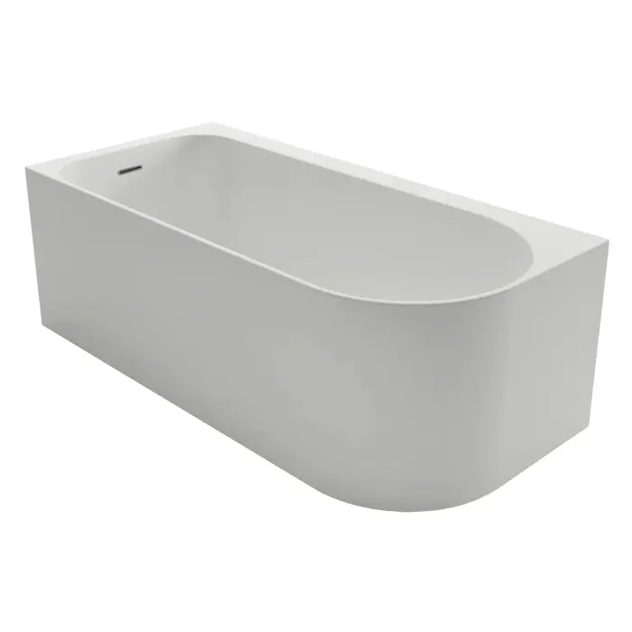 Ванна акриловая Azario LUTON 1700x800x580 пристенная, в комплекте с сифоном и металлической рамой, левая, белая (LUT17080 L)