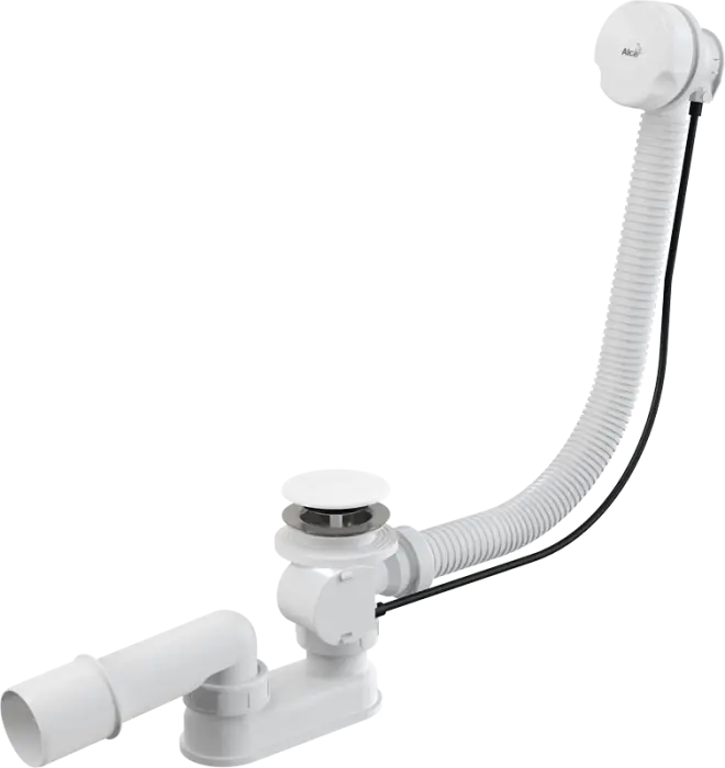 Слив-перелив Alcadrain для ванны, полуавтомат, белый (A51BM)