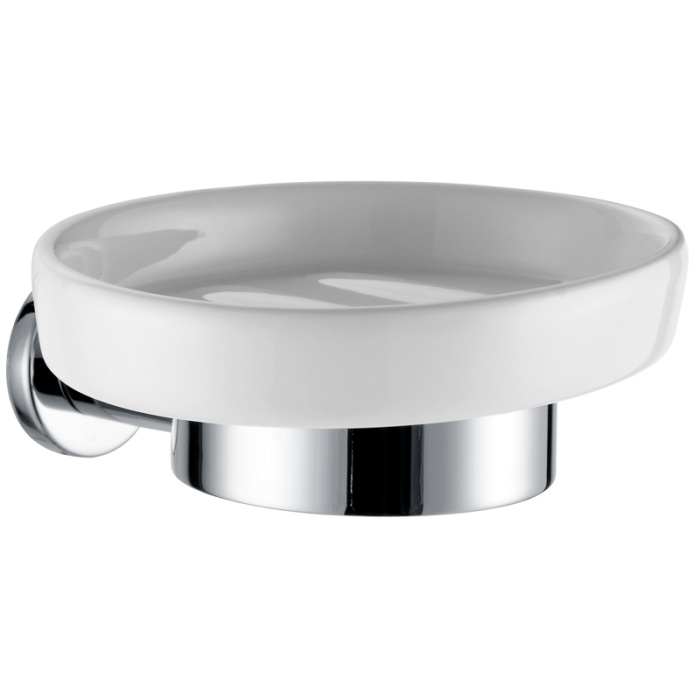 Мыльница AZARIO FORNY керамическая, хром (AZ-88308) Мыльница AZARIO FORNY керамическая, хром (AZ-88308)