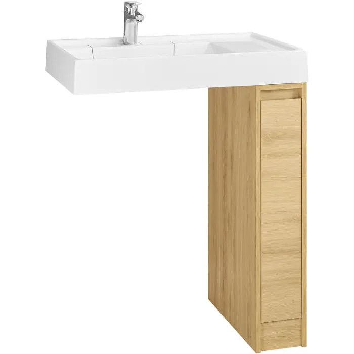 Тумба под раковину Aquaton Лондри 80 без фасада, Дуб Сантана (1A267101LH0C0)
