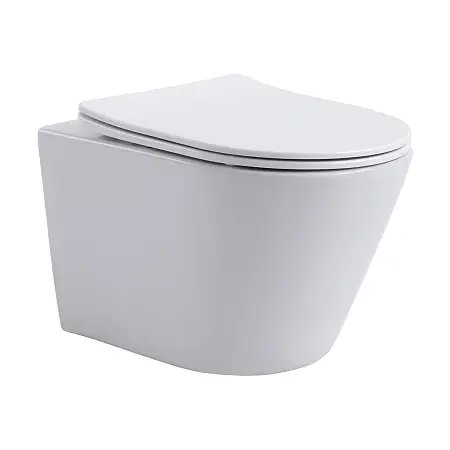 Унитаз подвесной торнадо (скрытое) безободковый с быстросъемным сиденьем микролифт Azario Вачио AZ-1904T 